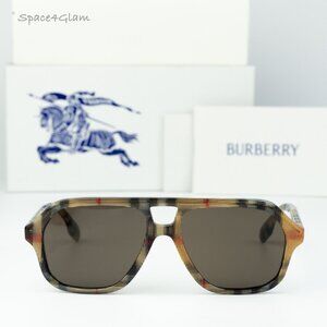 Burberry Boys Sunglasses Vintage Check Brown Pilot JB4340 377873 NEW AUTHENTIC